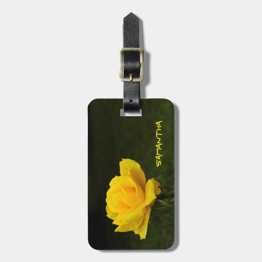 Étiquette À Bagage Rose jaune (Devant Vertical)