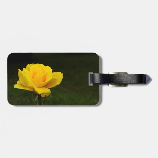 Étiquette À Bagage Rose jaune (Dos horizontal)