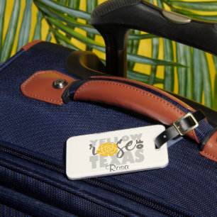 Étiquette À Bagage Rose jaune du Texas