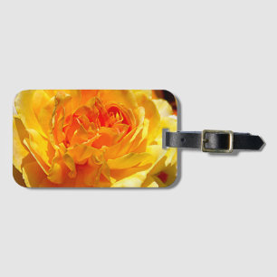 Étiquette À Bagage rose jaune simple