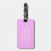 Étiquette À Bagage Rose majestueux (Dos Vertical)