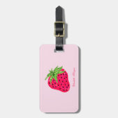 Étiquette À Bagage Rose Pailleté Cool Fraise  (Devant Vertical)