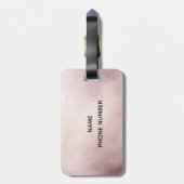 Étiquette À Bagage Rose Parties scintillant en or Monogramme Bagages (Dos Vertical)