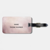 Étiquette À Bagage Rose Parties scintillant en or Monogramme Bagages (Dos horizontal)