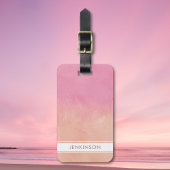 Étiquette À Bagage Rose Peach Clair Luxe Luxe Abstrait Chic Cute