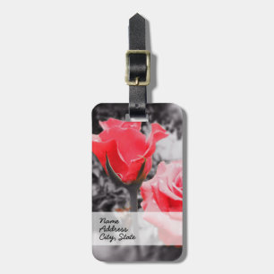 Étiquette À Bagage Rose romantique