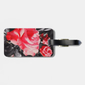 Étiquette À Bagage Rose romantique (Dos horizontal)