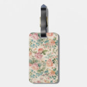 Étiquette À Bagage Rose romantique Vintage inspiré (Dos Vertical)