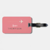 Étiquette À Bagage ROSE Rose (Dos horizontal)