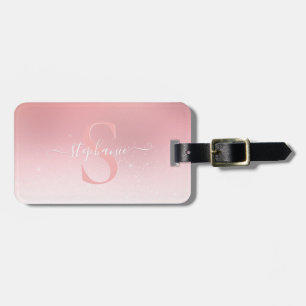 Étiquette À Bagage Rose rose brillant Parties scintillant étincelle M