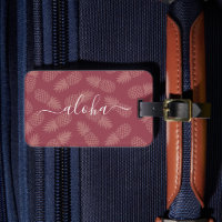Rose rose Tropical Ananas Motif Aloha Script