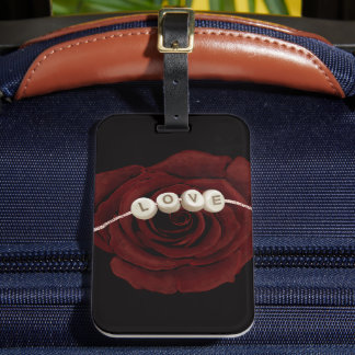Étiquette À Bagage Rose rouge