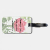 Étiquette À Bagage Rose rouge (Dos horizontal)