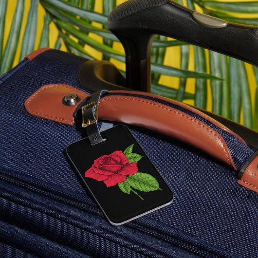 Étiquette À Bagage Rose rouge 2 (Insitu Rectoal 1)