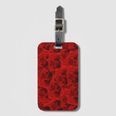 Étiquette À Bagage Rose rouge romantique (Devant Vertical)