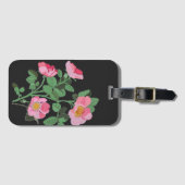 Étiquette À Bagage Rose sauvage rose foncé chintzy (Devant Horizontal)