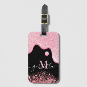 Étiquette À Bagage Rose Slime