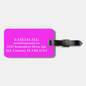 Étiquette À Bagage Rose Star Monogramme (Dos horizontal)