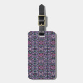 Étiquette À Bagage Rose violet géométrique (Devant Vertical)