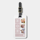 Étiquette À Bagage Rose Vive Nous Vous Aimons Maman Photos (Devant Vertical)