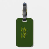 Étiquette À Bagage Rosebud Jaune Avec Points Forts Rouges Personnalis (Dos Vertical)