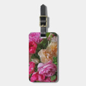 Étiquette À Bagage Roses à l'ancienne (Devant Vertical)