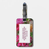 Étiquette À Bagage Roses à l'ancienne (Dos Vertical)