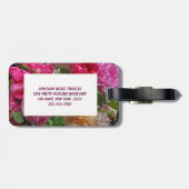 Étiquette À Bagage Roses à l'ancienne (Dos horizontal)