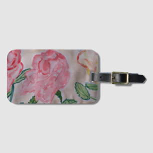 Étiquette À Bagage Roses d'été Abstraits