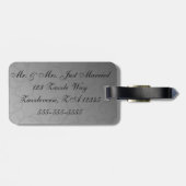 Étiquette À Bagage Roses enchantés (Dos horizontal)