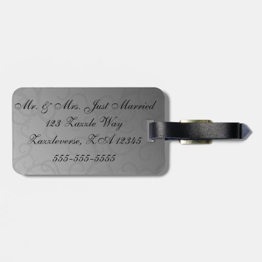 Étiquette À Bagage Roses enchantés (Dos horizontal)