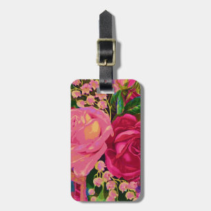 Étiquette À Bagage Roses et Lily de la Vallée