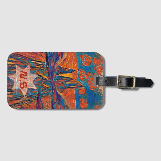 Étiquette À Bagage Roses impressionnants dans le ciel (Devant Horizontal)