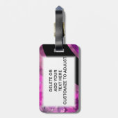 Étiquette À Bagage Roses indien florales (Dos Vertical)