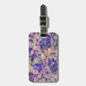 Étiquette À Bagage Roses pourpres de dentelle (Devant Vertical)