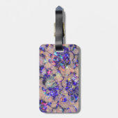 Étiquette À Bagage Roses pourpres de dentelle (Dos Vertical)