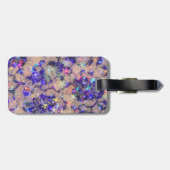 Étiquette À Bagage Roses pourpres de dentelle (Dos horizontal)