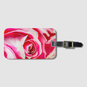 Étiquette À Bagage Roses roses rose aquarelle art (Devant Horizontal)