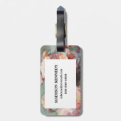 Étiquette À Bagage Roses roses sauvages (Dos Vertical)