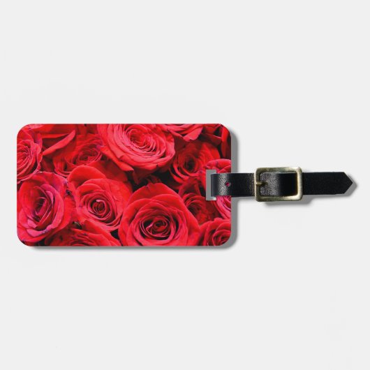 Étiquette À Bagage Roses rouges (Devant horizontal)