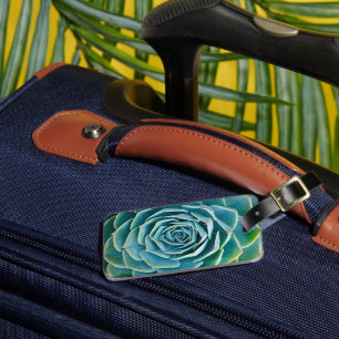 Étiquette À Bagage Rosette d'Echeveria, Jardin Secret de Marrakech