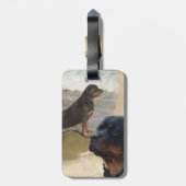 Étiquette À Bagage Rottweiler (Dos Vertical)