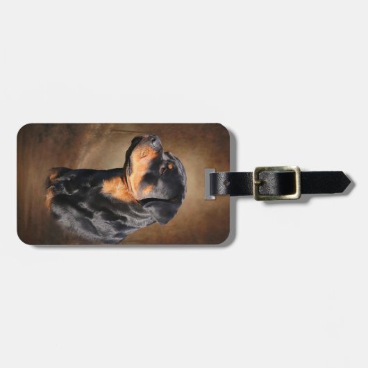 Étiquette À Bagage Rottweiler (Devant horizontal)