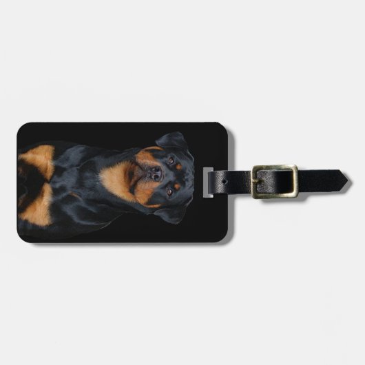Étiquette À Bagage Rottweiler   (Devant horizontal)