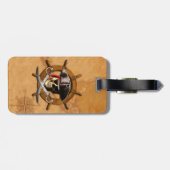 Étiquette À Bagage Roue de pirate de jolly roger (Dos horizontal)