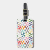 Étiquette À Bagage Roue géométrique colorée (Devant Vertical)