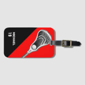 Étiquette À Bagage Rouge crosse personnalisée (Devant Horizontal)