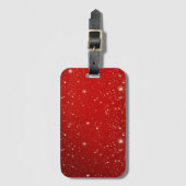 Étiquette À Bagage Rouge de fête (Devant Vertical)