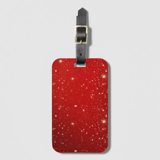 Étiquette À Bagage Rouge de fête (Devant Vertical)