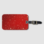 Étiquette À Bagage Rouge de fête (Devant Horizontal)